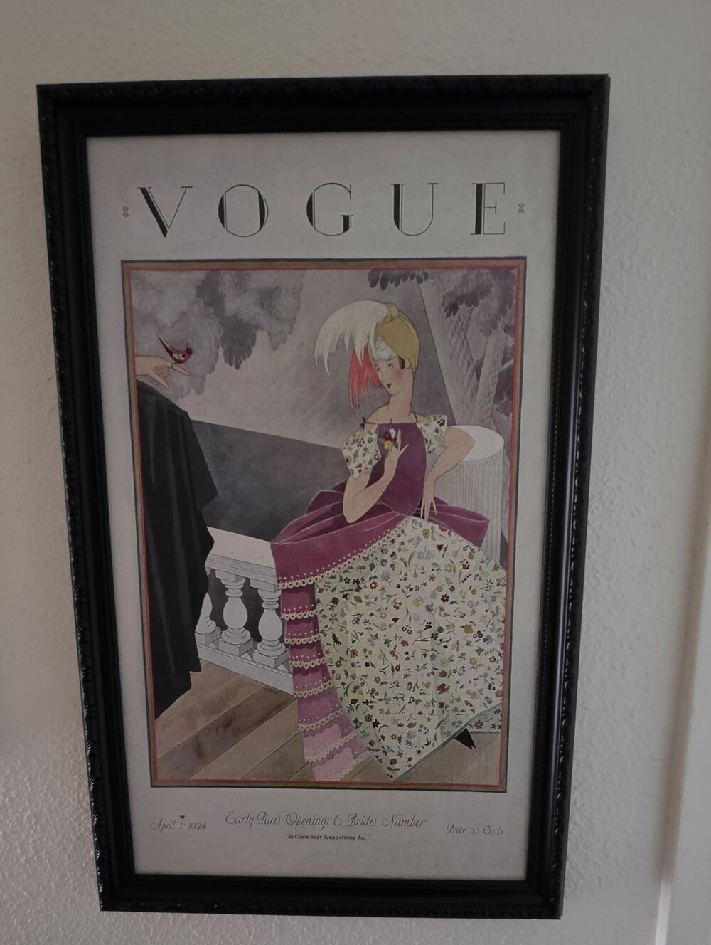 Vintage Vogue 15x24 Framed Picture